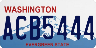 WA license plate ACB5444