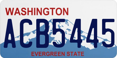 WA license plate ACB5445