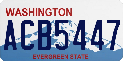 WA license plate ACB5447