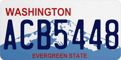 WA license plate ACB5448