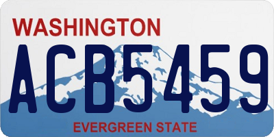 WA license plate ACB5459