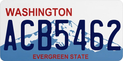 WA license plate ACB5462