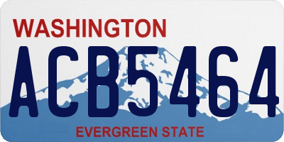WA license plate ACB5464