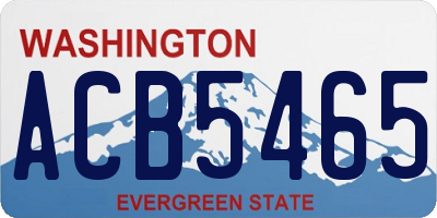 WA license plate ACB5465