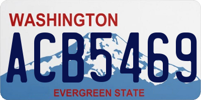 WA license plate ACB5469