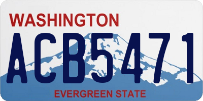 WA license plate ACB5471