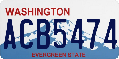 WA license plate ACB5474