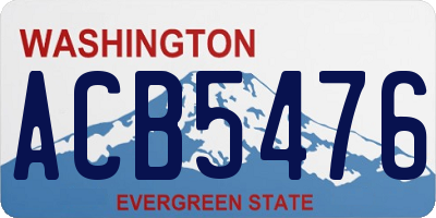 WA license plate ACB5476