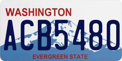 WA license plate ACB5480