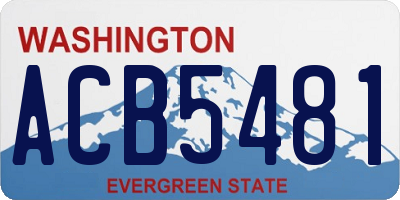 WA license plate ACB5481