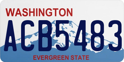 WA license plate ACB5483