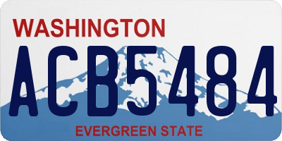 WA license plate ACB5484