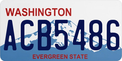 WA license plate ACB5486