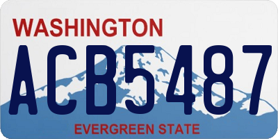 WA license plate ACB5487