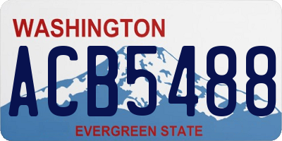 WA license plate ACB5488