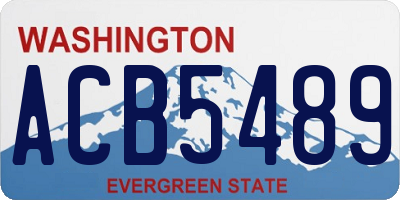 WA license plate ACB5489