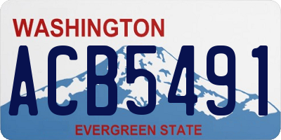 WA license plate ACB5491