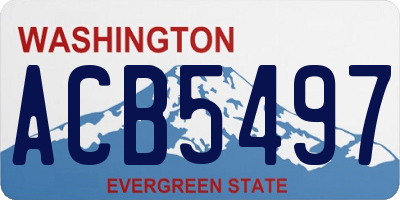 WA license plate ACB5497
