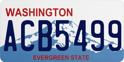 WA license plate ACB5499
