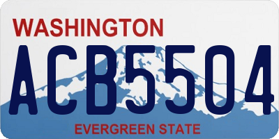 WA license plate ACB5504