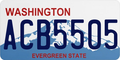 WA license plate ACB5505