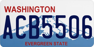 WA license plate ACB5506