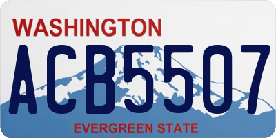 WA license plate ACB5507