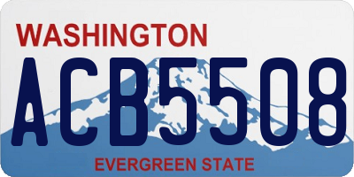 WA license plate ACB5508