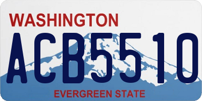 WA license plate ACB5510