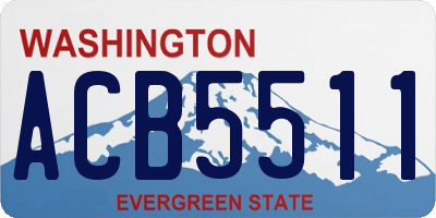 WA license plate ACB5511