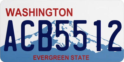 WA license plate ACB5512