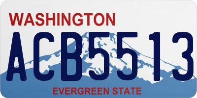 WA license plate ACB5513