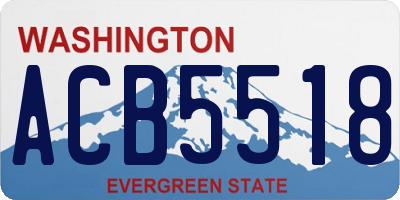 WA license plate ACB5518