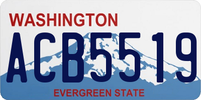WA license plate ACB5519