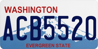 WA license plate ACB5520