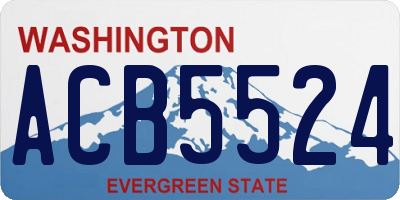WA license plate ACB5524