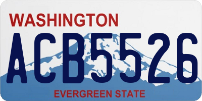 WA license plate ACB5526
