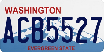 WA license plate ACB5527