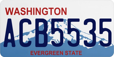WA license plate ACB5535