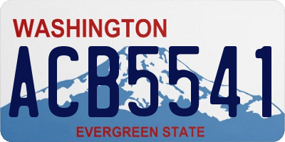 WA license plate ACB5541
