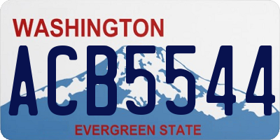 WA license plate ACB5544