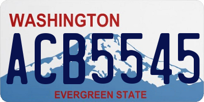 WA license plate ACB5545