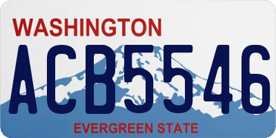 WA license plate ACB5546