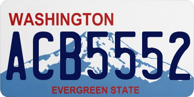 WA license plate ACB5552