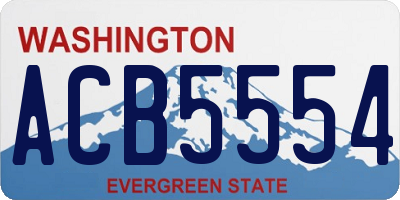 WA license plate ACB5554