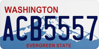 WA license plate ACB5557
