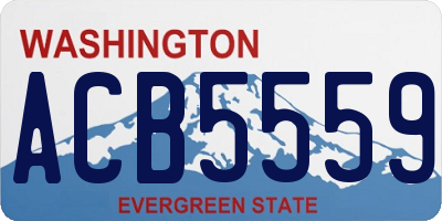 WA license plate ACB5559