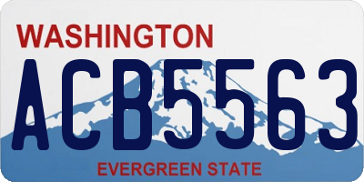 WA license plate ACB5563