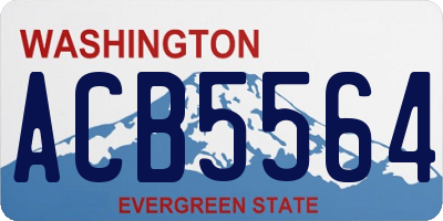 WA license plate ACB5564
