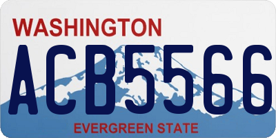 WA license plate ACB5566